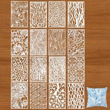 16Pcs Mixed Stencils for Painting, Art Stencils for Crafts Reusable,with Flow...