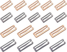 40PCS Metal Bra Strap Hooks for Sewing Bikini Halter Tops Bathing Suit Clips Cla