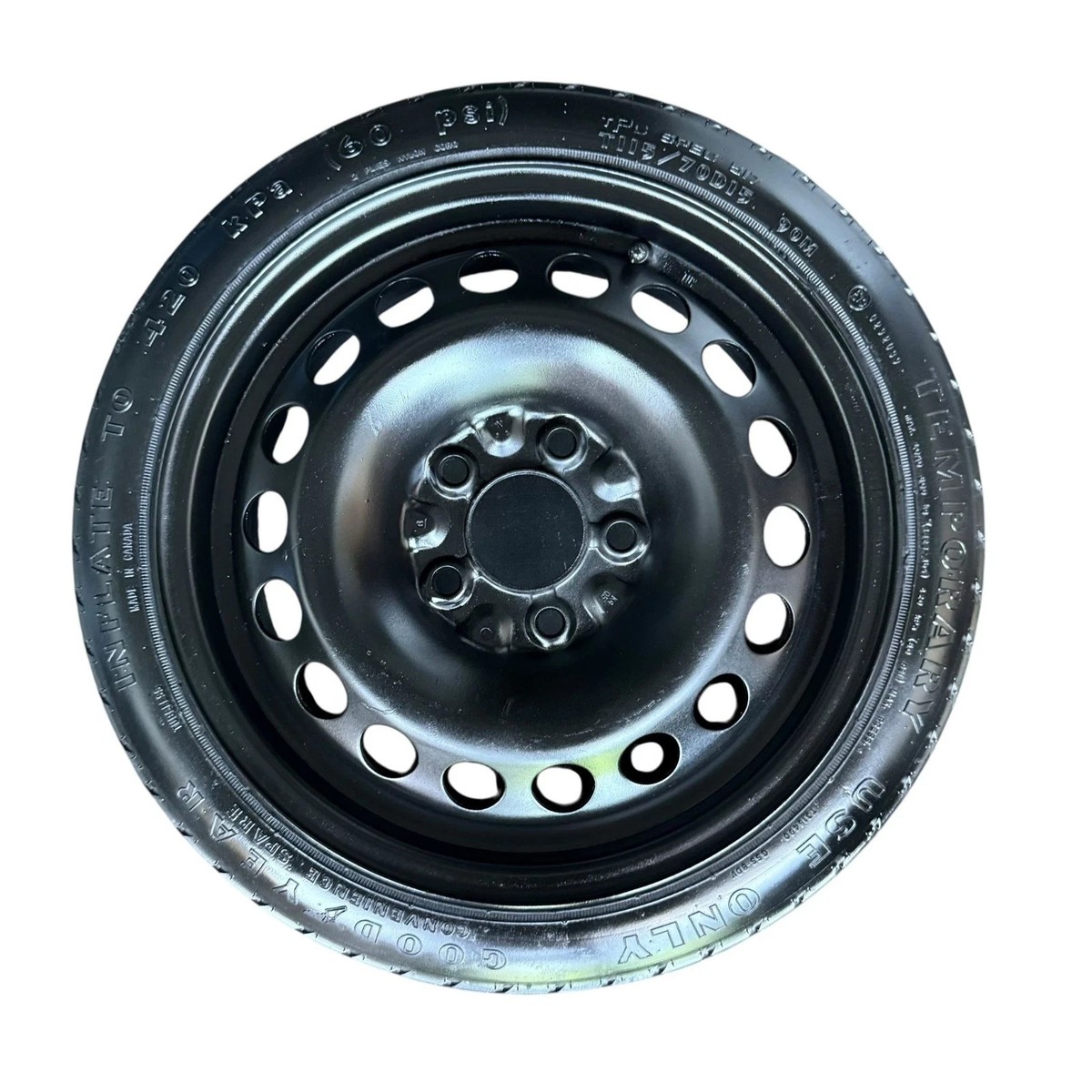 T115/70D15 Spare Tire 15x4 Rim Donut Wheel 5 Lug 5x110 CB65 Fits 