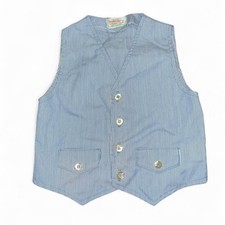 Vintage Healthtex blue and white striped button-up vest size 6 Vintage Boys Vest