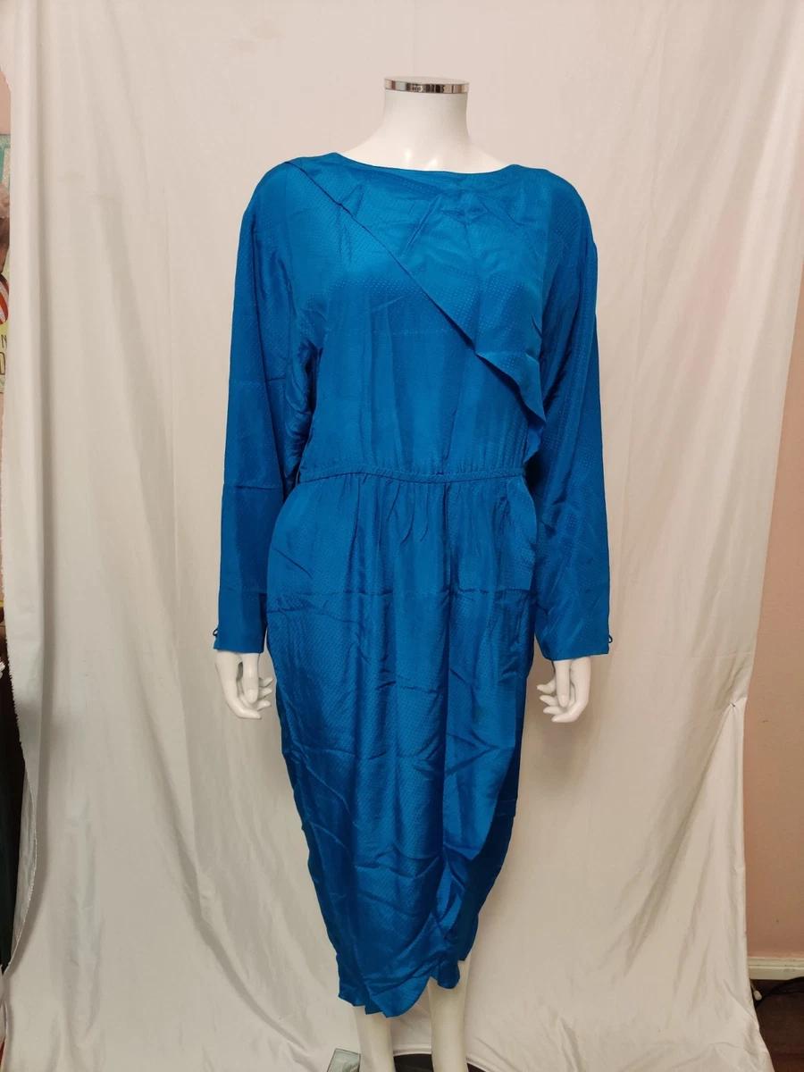 ebay blue dress 100% Silk Vintage Dresses for Women for sale Tuxedo Suit LaDivine CD852W A Line Size:4 Years old