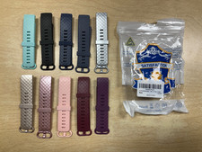 Fitbit Replacement Silicone Multicolor Wristbands 23mm - Set of 10- New 
