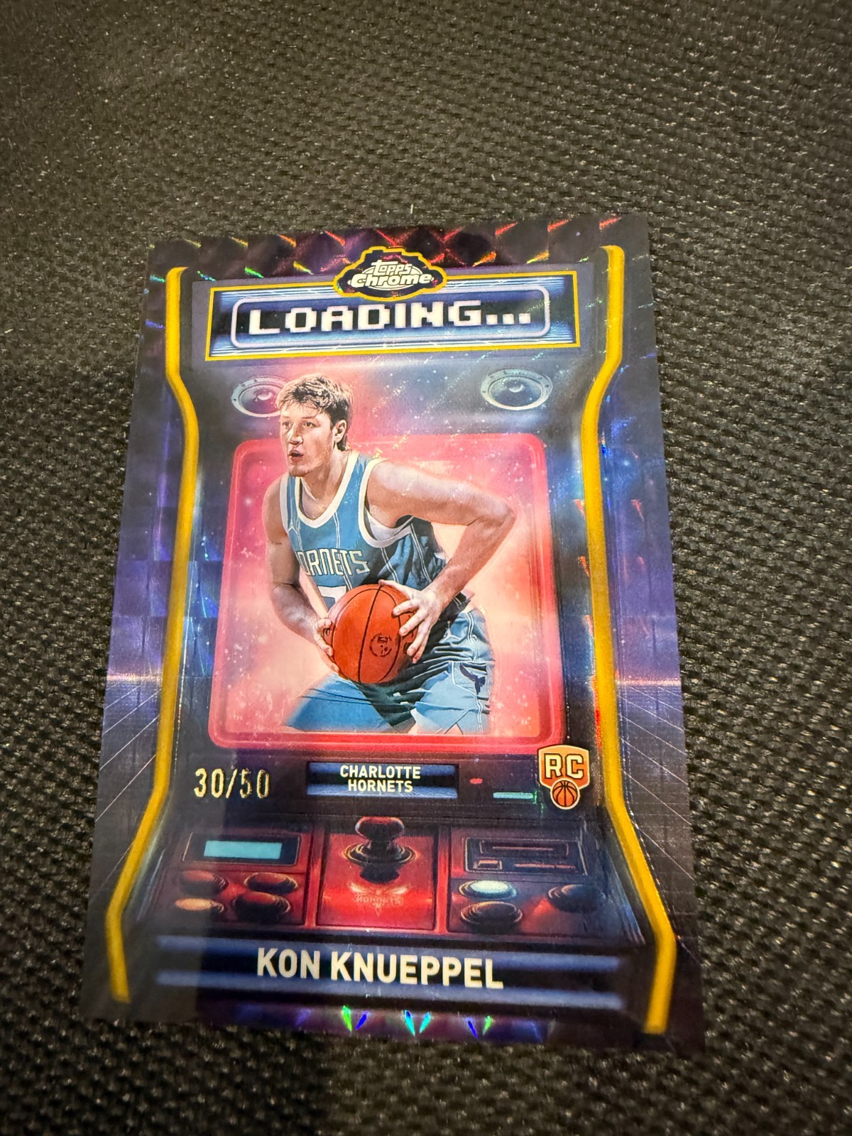 2025-26 Topps Chrome Kon Knueppel RC Loading GOLD /50 Hornets #LD-13