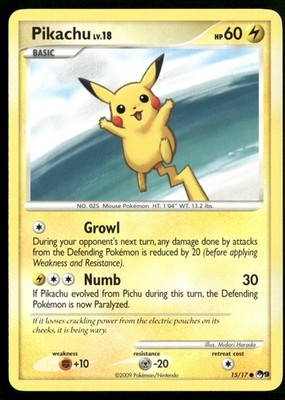 Pikachu 015/017 POP Series 9 Pokemon TCG | eBay