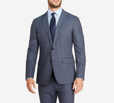 2025 JOS A BANK Slate Blue Sport Coat Suit Blazer 44R Wool Slim Fit
