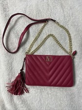 NWOT Victoria's Secret Signature Quilt Top Zip CrossBody Shoulder Purse