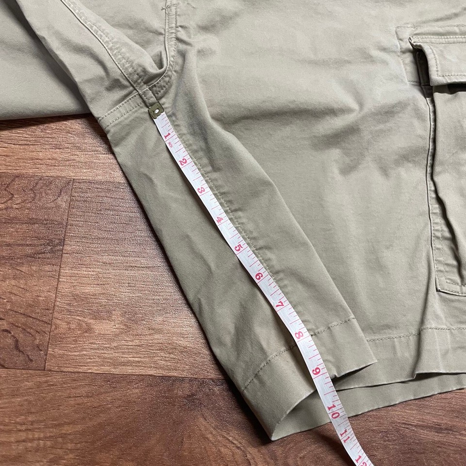 Lands End Mens Khaki Cargo Casual Work Shorts Size 44 Waist Traditional