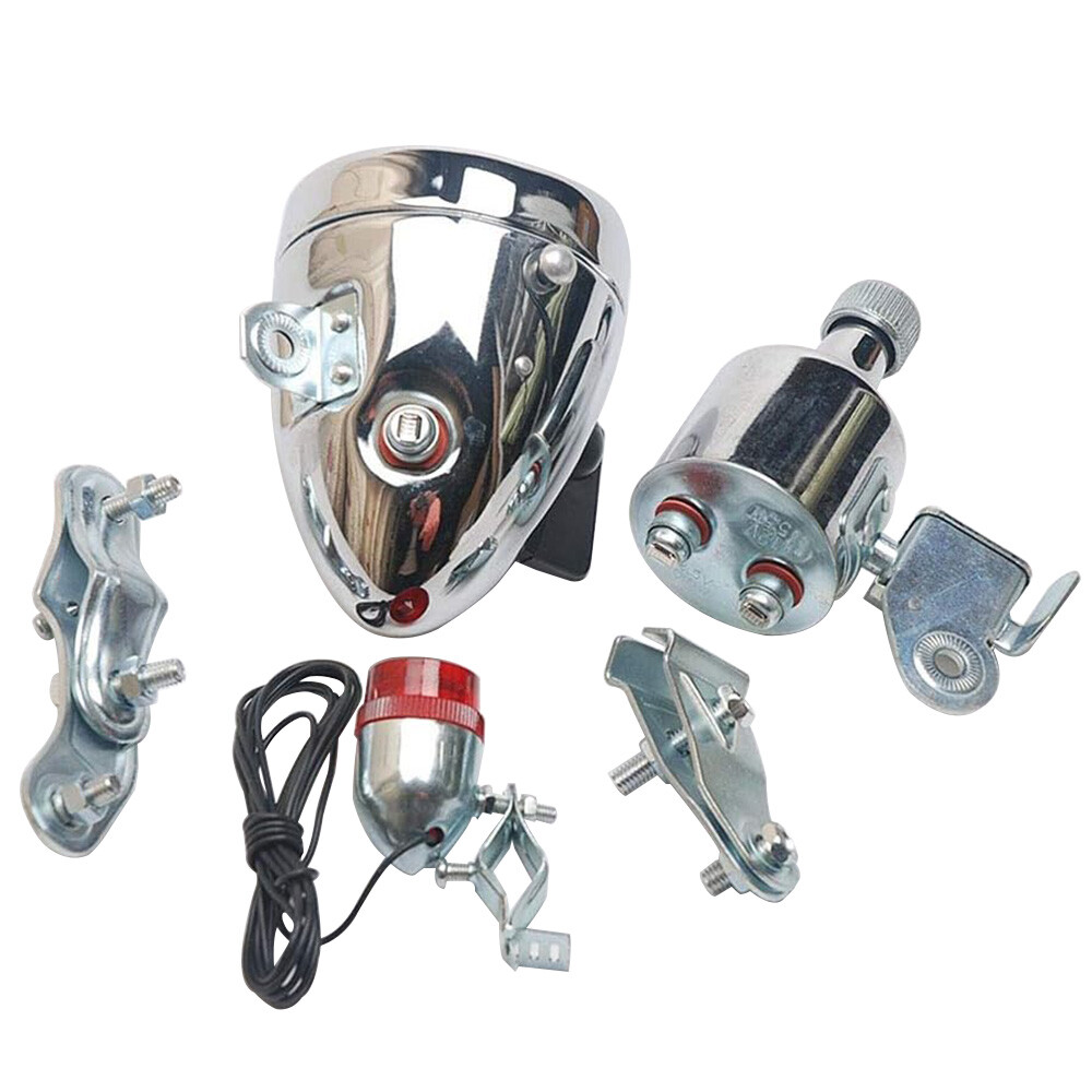 Bicycle Motorized Bike Friction Generator Dynamo Headlight Tail Light Kit 12V 6W eBay