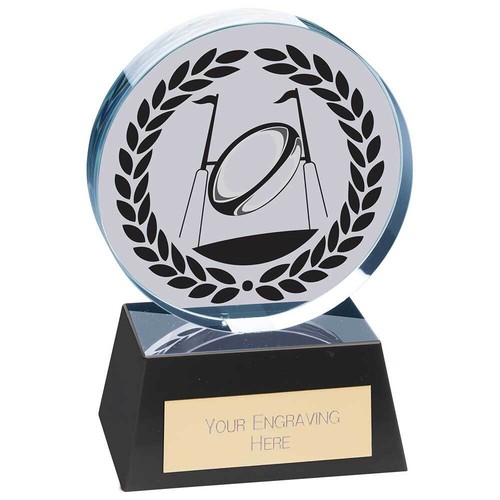 Glass Sports Award with Presentation Box Emperor Trophy Personalised Engraving - Picture 8 of 18