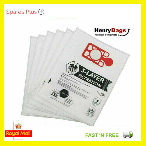 10 x Quality Dust Bags For Numatic Henry Hetty James Hoover Vacuum Cleaner Bags - Picture 1 of 3