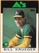 BILL KRUEGER OAKLAND ATHLETICS #58 - TOPPS NM-MT 1986