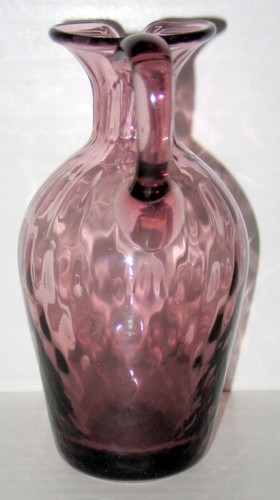 Vintage Fenton Art Glass Amethyst Purple Small Pitcher, Creamer, Cruet - Picture 4 of 6