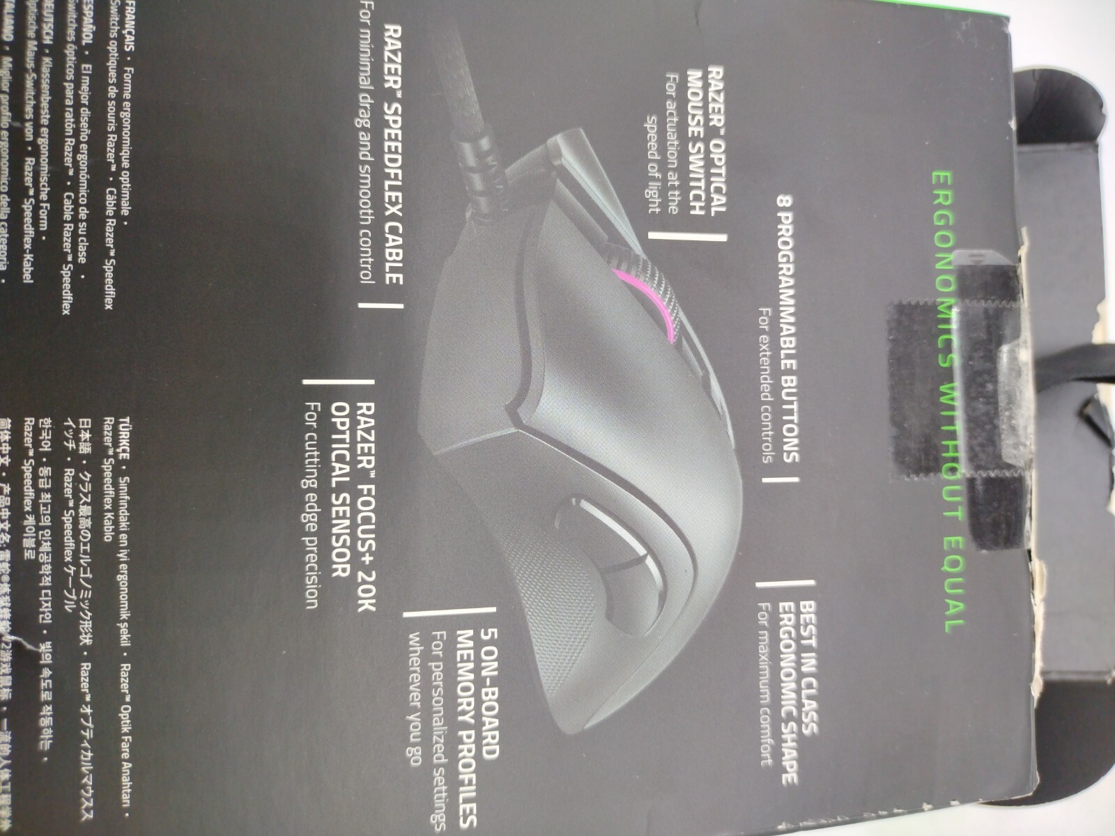 Razer DeathAdder V2 8 Programmable Buttons Gaming Mouse, Classic Black