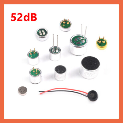 Mikrofon 9767 6050 mit PCB Stifte Kondensator Mikrofonkapsel Electret Micro 52dB