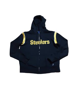 Pittsburgh Steelers NFL Men's Reebok Fleece Full Zip Hoodie Jacket (Size:  Small)