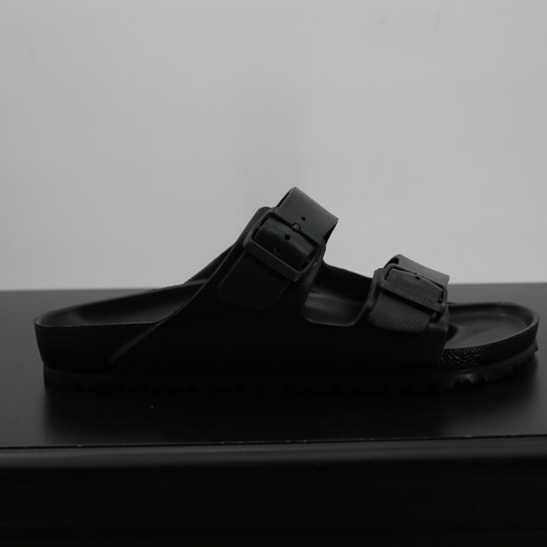 Birkenstock Arizona EVA 0129421 Sandal Mens Size 10 Black Adjustable Strap Slide - Picture 2 of 14