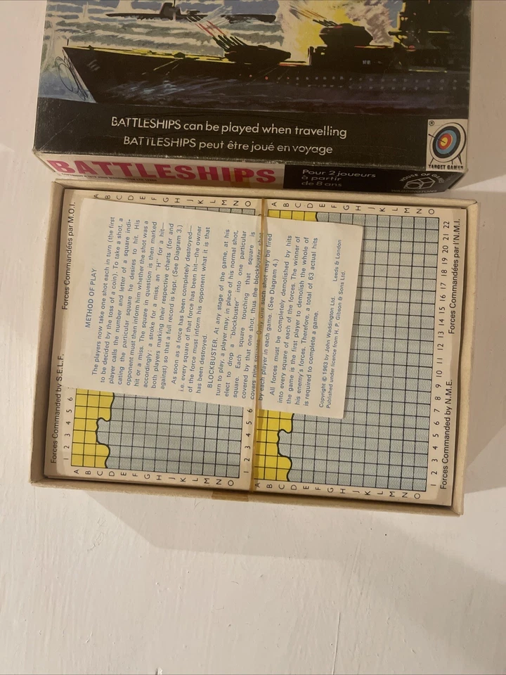 Target Games Battleships - Vintage 1973 Game Original - Age 8+ - 2 Players Xmas - Image 2 of 3