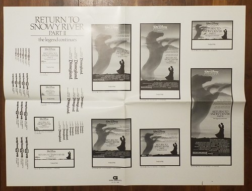Return to Snowy River Part II - 2x Original 1988 Walt Disney Poster Ad Slicks