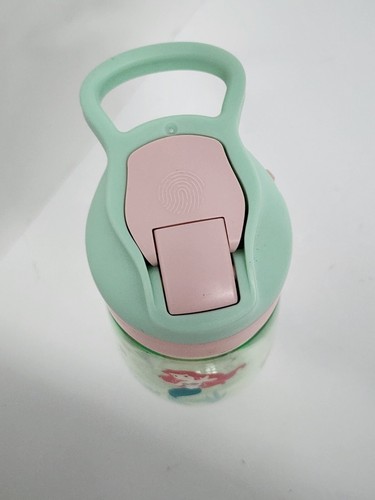 Little Mermaid Water Bottle Kids Disney Lunch Travel Drink Holder Green - Picture 7 of 11