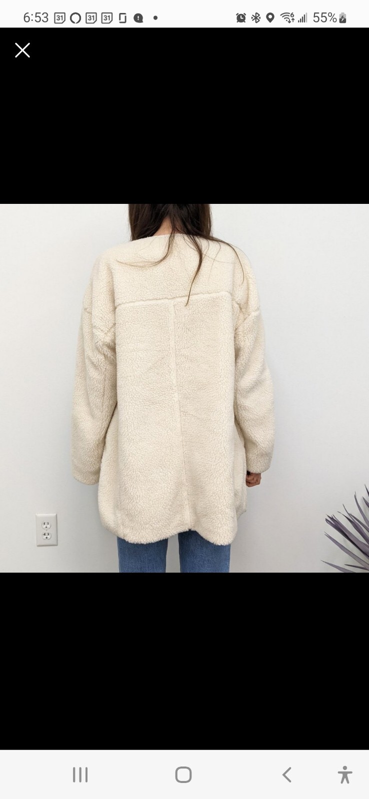 Gap Oversized Teddy Cacoon Jacket - image 3