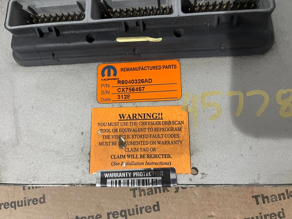 Dodge Ram Wagon B2500 2002 5,9 L V8 gasolina OEM ECU R6040326AD Foto 2 de 4