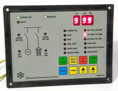 SUN INDUSTRIAL AUTOMATION & SOLUTION AMFR-904 AUTO MAINS FAILURE CONTROLLER