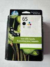 HP 65 Black And Tri-Color Ink Cartridges T0A36AN Exp.7/2027