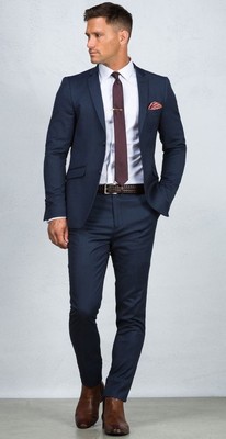 navy blue formal attire for men