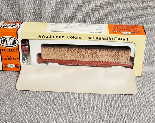 Kit de vagón plano de tren ConCor HO 1-009201 54' pies con carga de madera para celulosa Santa Fe | Zustand: New