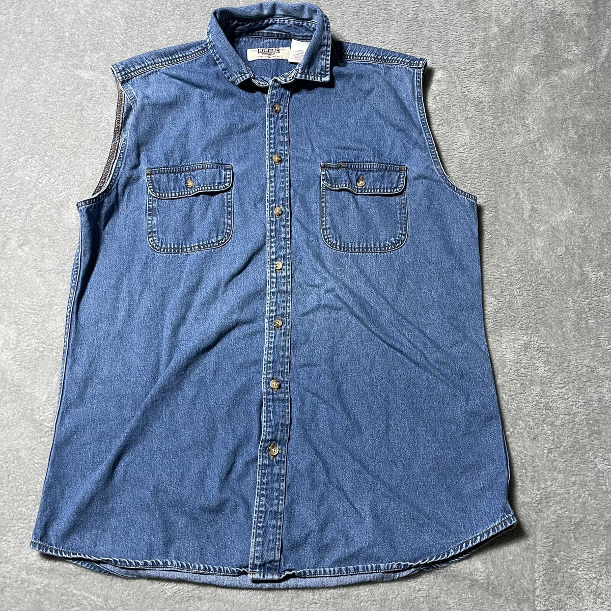 Vintage Big Mac Shirt Mens XL Tall Button Down Sleeveless Best