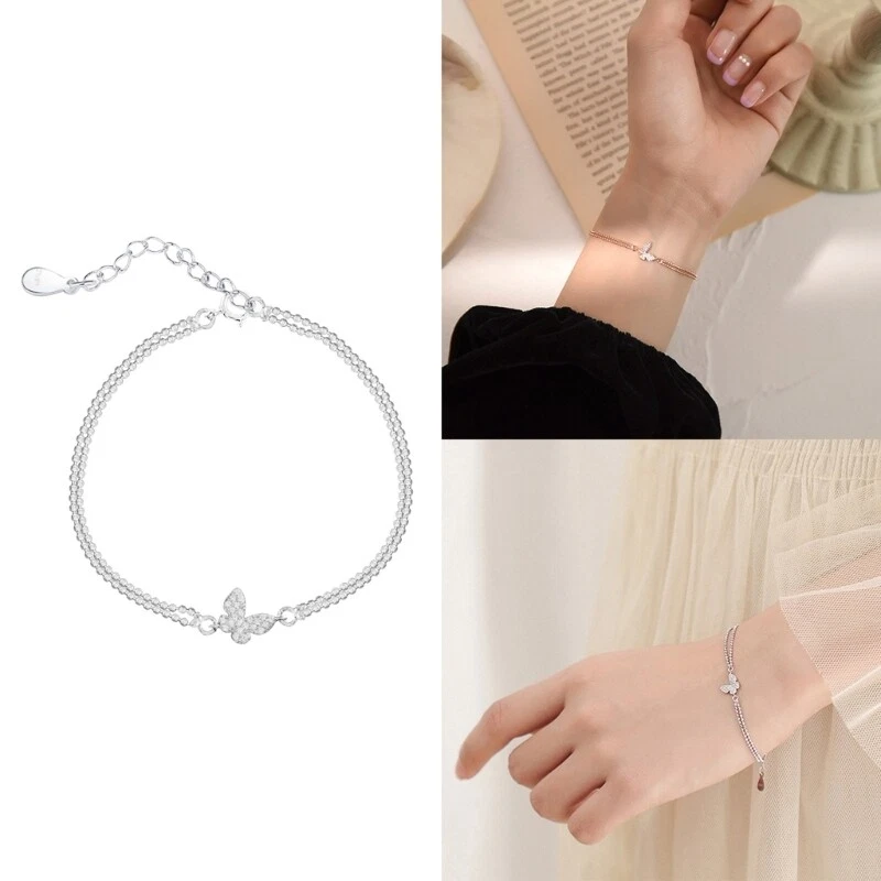 Shine Bright Diamond Bracelet Tiny Bead Chain Wristband Jewelry
