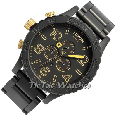 NIXON A83-1041 CHRONOGRAPH HERREN BRANDNEU SCHWARZES ARMBAND BRANDNEUE UHR IN BOX