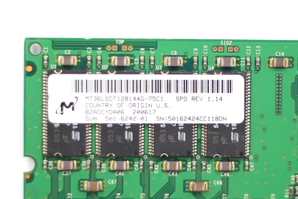 Micron 2GB PC100 100MHz ECC REG Server RAM P/N: MT36LSDT128144G-75C1 Tested - Image 3 of 3
