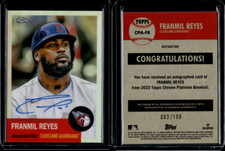 2022 Topps Chrome Platinum Anniversary #CPA-FR Franmil Reyes Refractor Auto /199