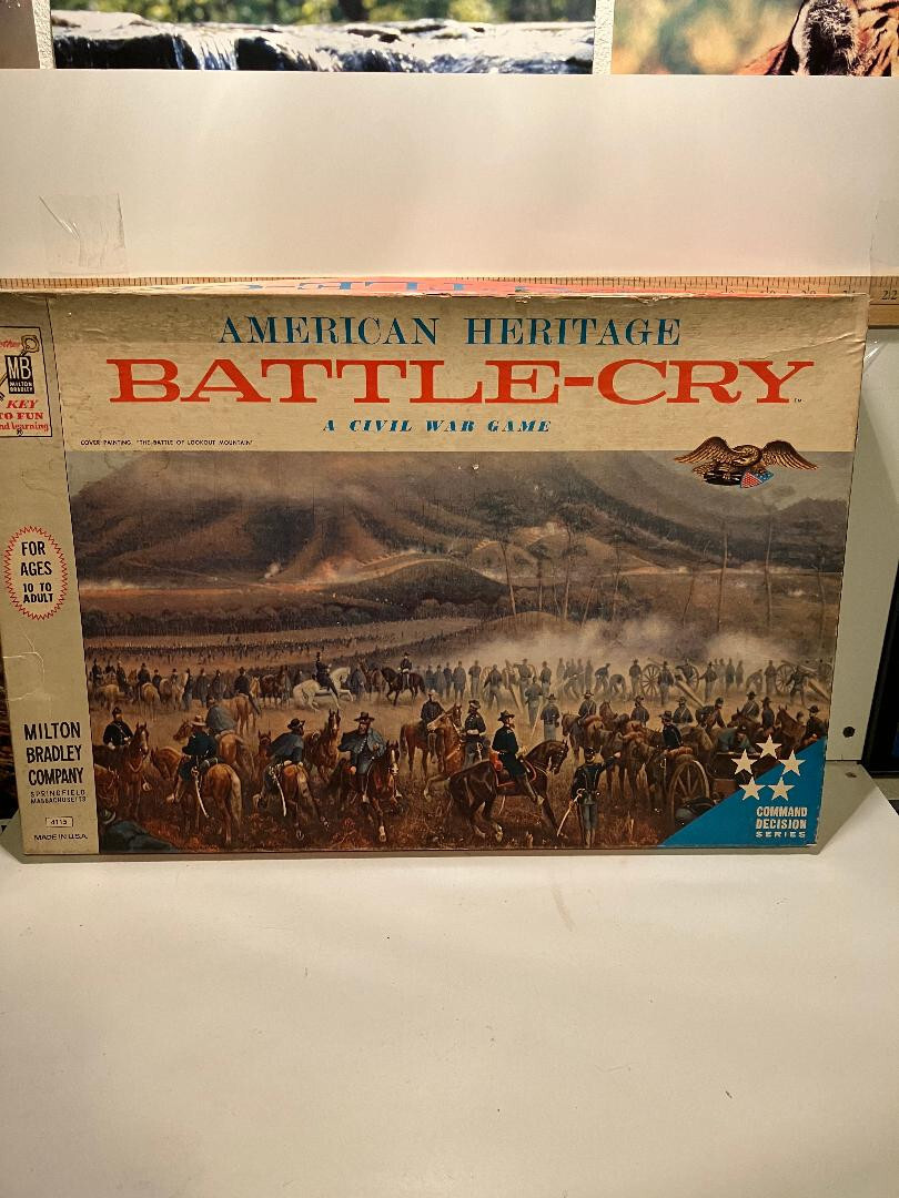 1961 BATTLE-CRY CIVIL WAR BOARD GAME by MILTON BRADLEY COMPLETE