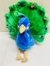 FAO Schwarz Peacock 14" Plush Stuffed Animal Bird Blue Green Toys 'R Us 2015