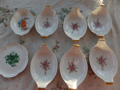 Set of 8 small plates 4''-4''.5- Kaiser and another brand
