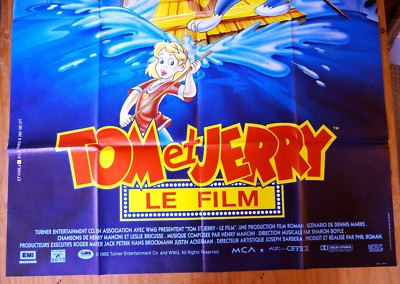 Tom and Jerry Original French Subway Movie Poster for the 1992