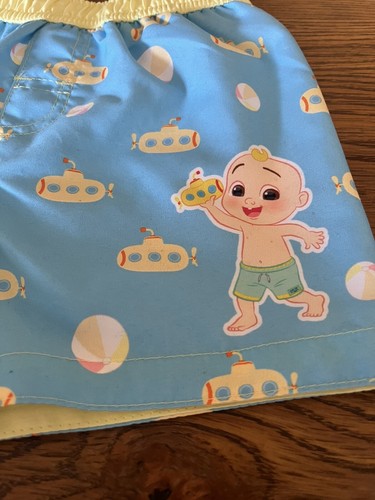 Cocomelon Boys 12 Months Swim Trunks Blue Yellow Submarine Print - Picture 2 of 4