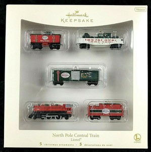 train ornament set