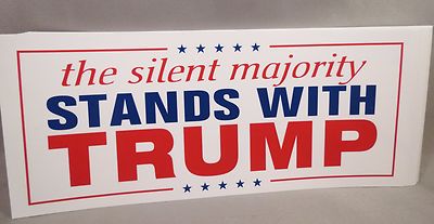 WHOLESALE LOT OF 10 SILENT MAJORITY STANDS WITH TRUMP PRESIDENT 2016 STICKERS US