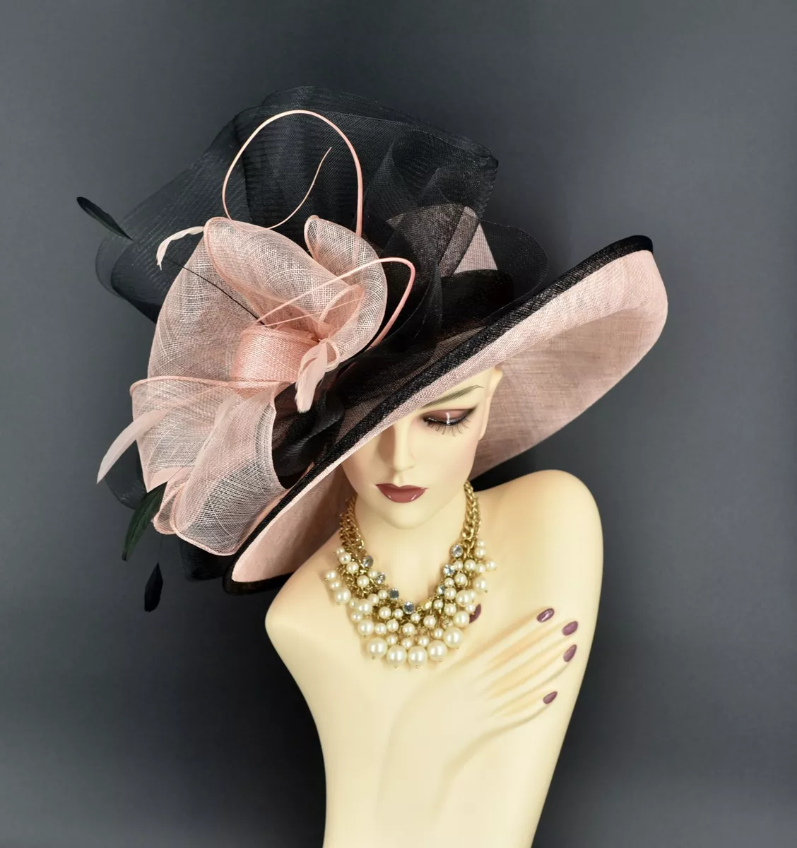 Pale gold wedding deals hat