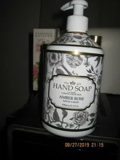 HOME & BODY CO AMBER ROSE LIQUID HAND SOAP 21.5oz PUMP DECOR BOTTLE NEW