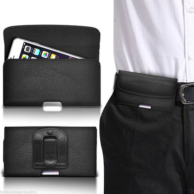 Horizontaler Gürtelclip Qualität Tasche Holster Top Flip Case Halter schwarz