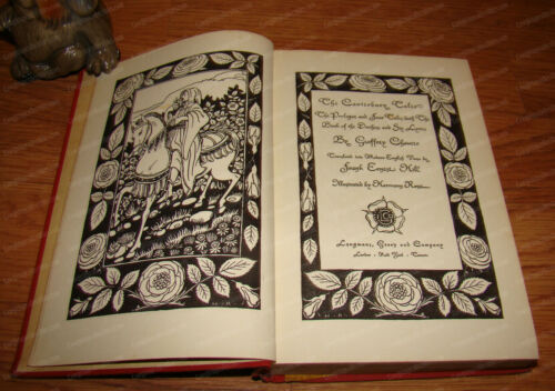 Chaucer's CANTERBURY TALES Schulausgabe, Longmans Green & Co 1935 illustriert - Bild 1 von 12