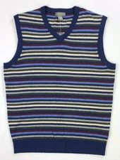 Men's Daniel Cremieux Signature Collection Mercerized Wool Stripe Sweater Vest