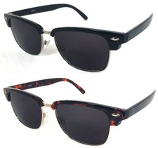 Classic Half Frame Horned Rim Club Man Sun Readers Reading Sunglasses UV400