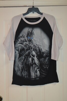 WELOVEFINE WORLD OF WARCRAFT BASEBALL T SHIRT LICH KING JINX BLIZZARD PC 3/4 SML