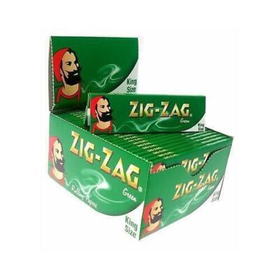 1 5 10 25 50 ZICK ZACK KING SIZE GRÜN RAUCHEN ZIGARETTENPAPIER ORIGINAL