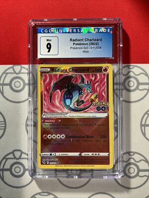 CGC 9 MINT Radiant Charizard Pokemon Go Holo Pokemon Card 011/078
